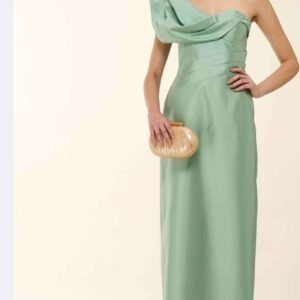 VL3480 VESTIDO TAFETA OMBRO SO MOULAGE