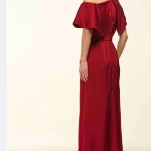VL3410 VESTIDO CETIM MANGA BOLERO CAMELI - Imagem 3