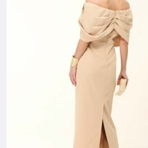 VM2623 VESTIDO MIDI CAPA PREGAS SEM ALCA - Imagem 3