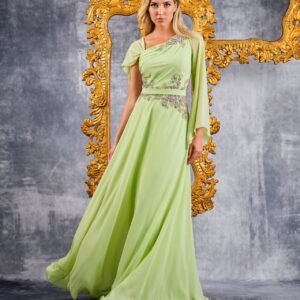 24-743 VESTIDO MUSSELINE CINT CINTURA