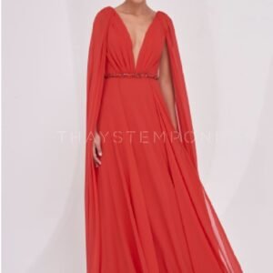 VFLL2416 VESTIDO LONGO CAPA - Imagem 1