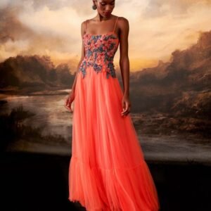 66438 VESTIDO SAIA FENDA FRANZIDA - Imagem 1