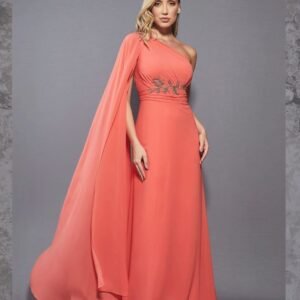 25-227  VESTIDO LONGO MUSSELINE DECOTE L