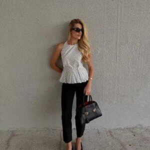 39565 BLUSA PEPLUM POA - Imagem 1