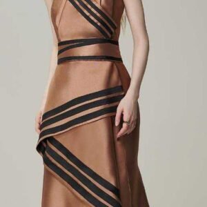 80420 VESTIDO SEREIA COM APLICACAO DE LA