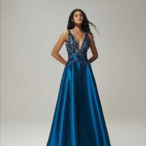 80496 VESTIDO  CLASSICO TOP BORDADO