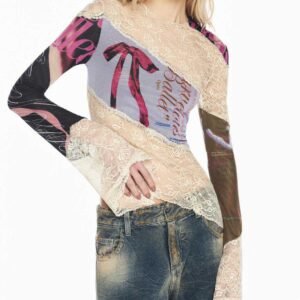 0114585  BLUSA MANGA LONGA TULE E REND