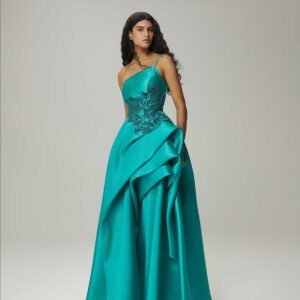 80452 VESTIDO AMPLO  SAIA  PREGAS DIAGNO
