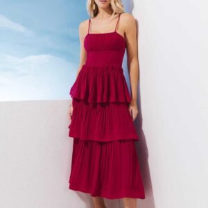 175293VM VESTIDO MIDI BABADOS - Imagem 1