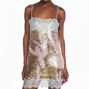 0114524 VESTIDO CURTO PAETE RENDA