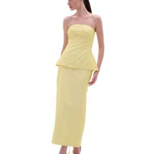 VM2655 VESTIDO SEM ALCAS EM TAFETA