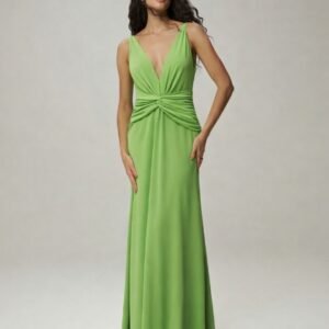 80405 VESTIDO SLIM NO CINTURA DECOTE V