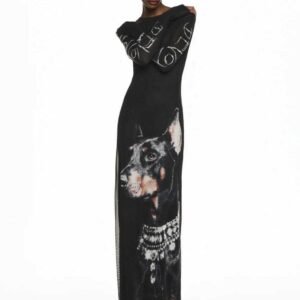 0114822 VESTIDO LONGO MANGA LONGA TULE D - Imagem 1