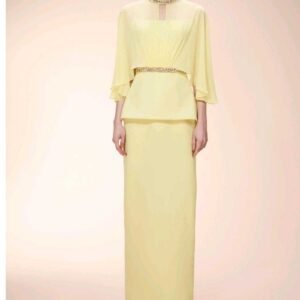 VFL3011 VESTIDO DE FESTA LONGO CAPA CHIF